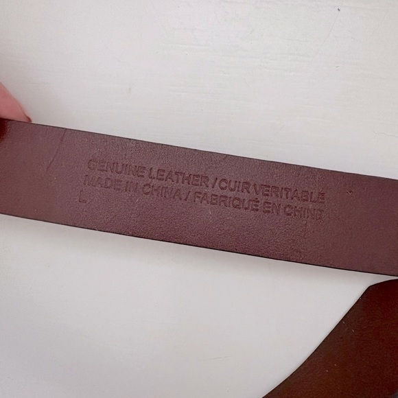 Aritzia Snake Print Leather Belt with Gold Buckle Sz L - Picture 6 of 6